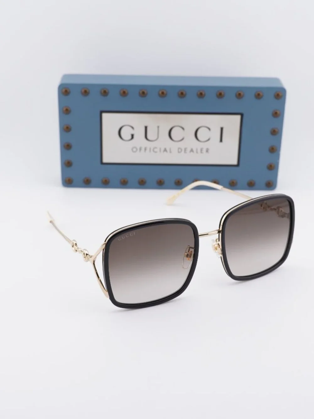 Gucci GG1016SK 004 Square Sunglasses - Black / Brown
